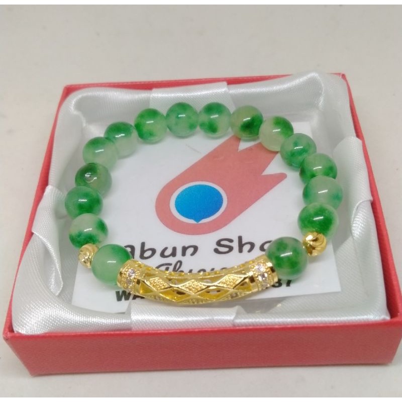 Gelang Batu Giok Import Pipa