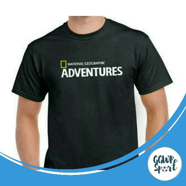 Kaos Distro Premium Fotografi National Geographic Adventures Katun Combed 30S Kualitas Terbaik