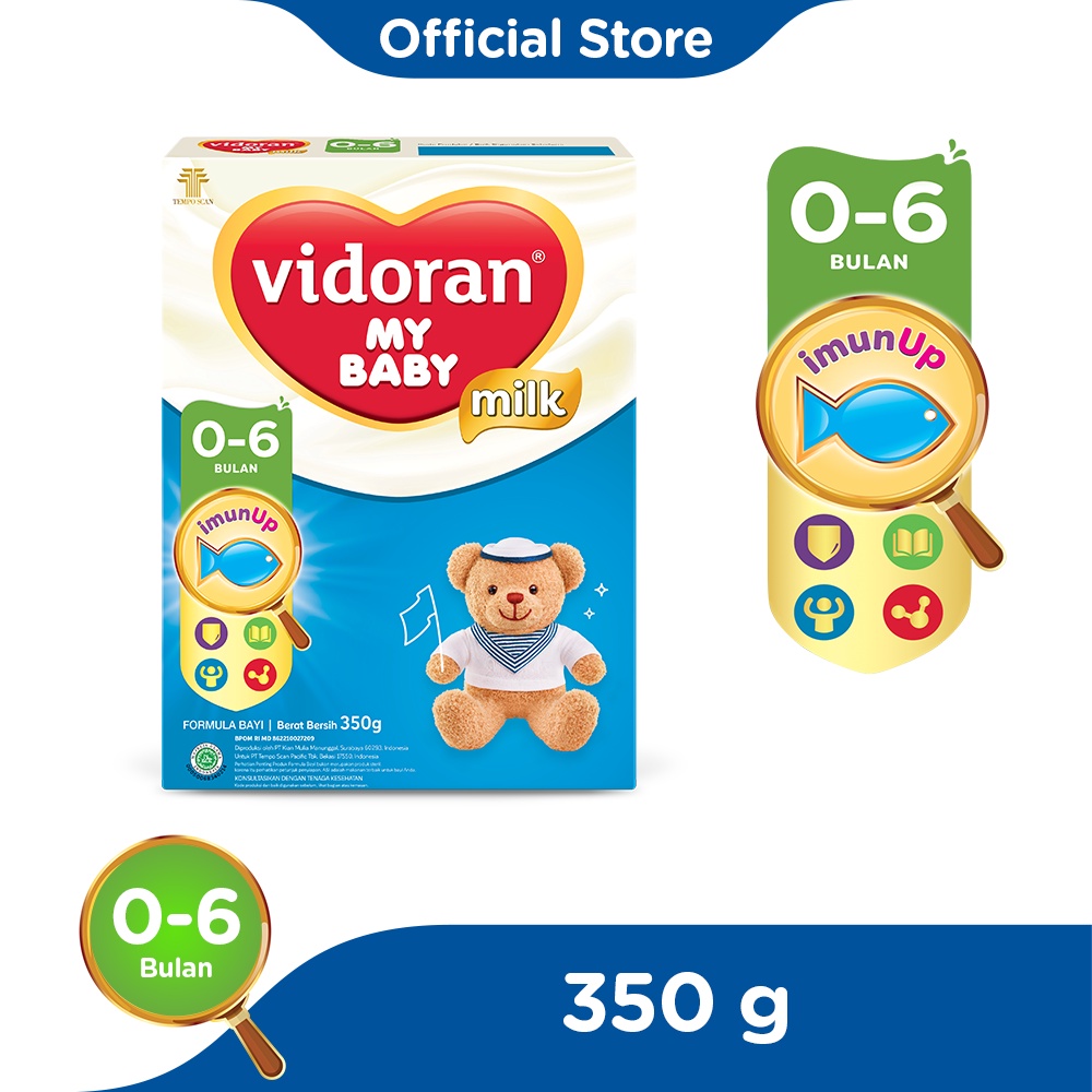 Vidoran My Baby Nutriplex Susu Formula 0 – 6 bulan [350 g/2 pcs]