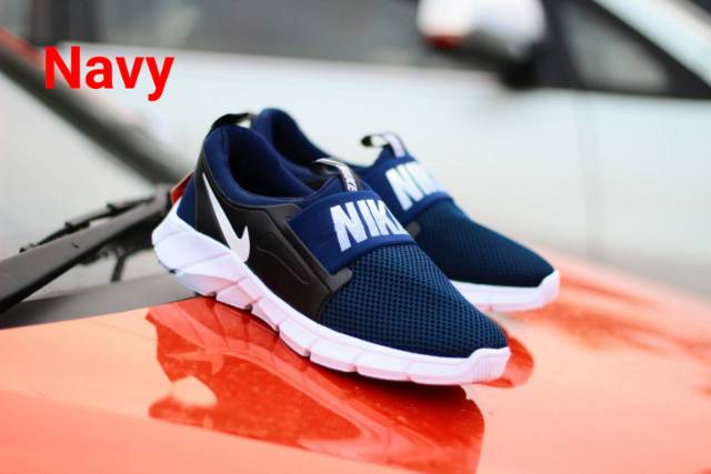 NIKE TONE 01 NAVY SLIP ON PRIA KASUAL BS157 BS158 BS159 BS160 BS161 BS16 Slip