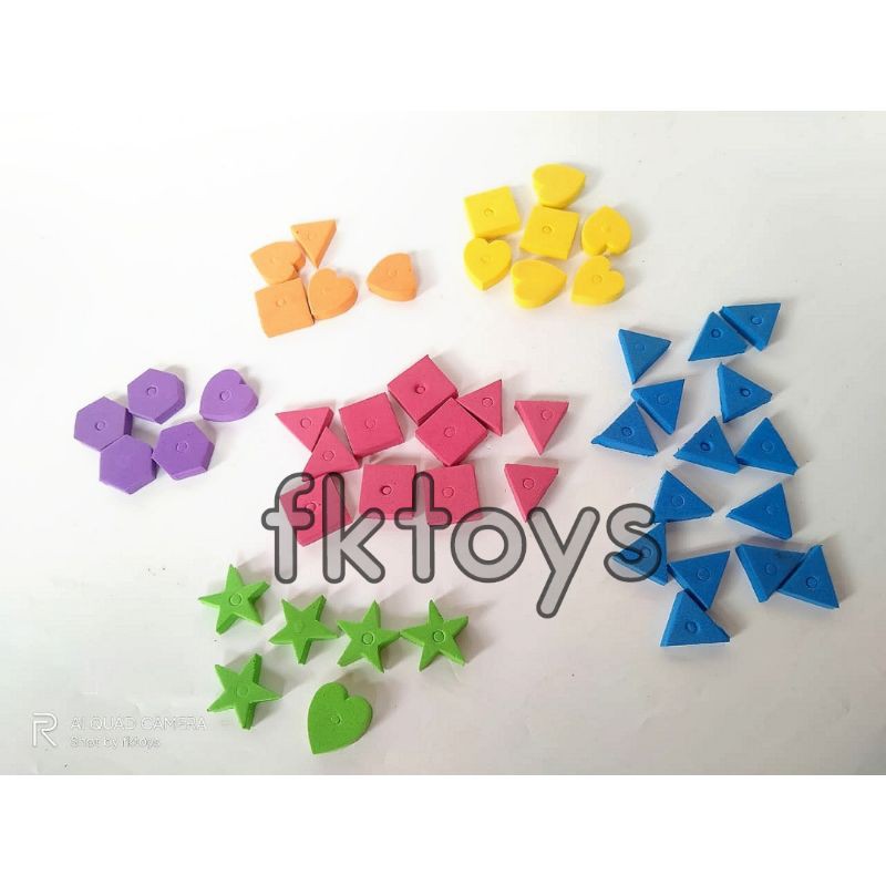 meronce geometri spon_mainan edukasi