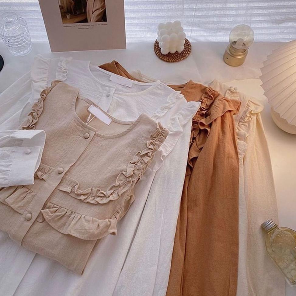 VN.21Jl22a - BLOUSE CRINCLE / CILA BLOUSE / BLOUSE WANITA / BLUS KOREAN STYLE