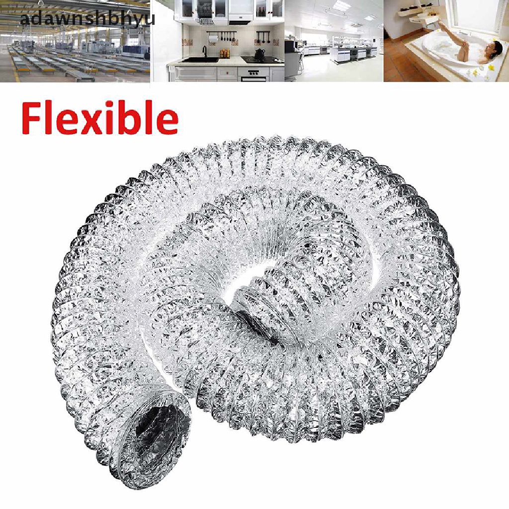 Adawnshbhyu 3.1Inch Flex Air Aluminium Foil Ducting Dryer Vent Hose Untuk Ventilasi 1.5M