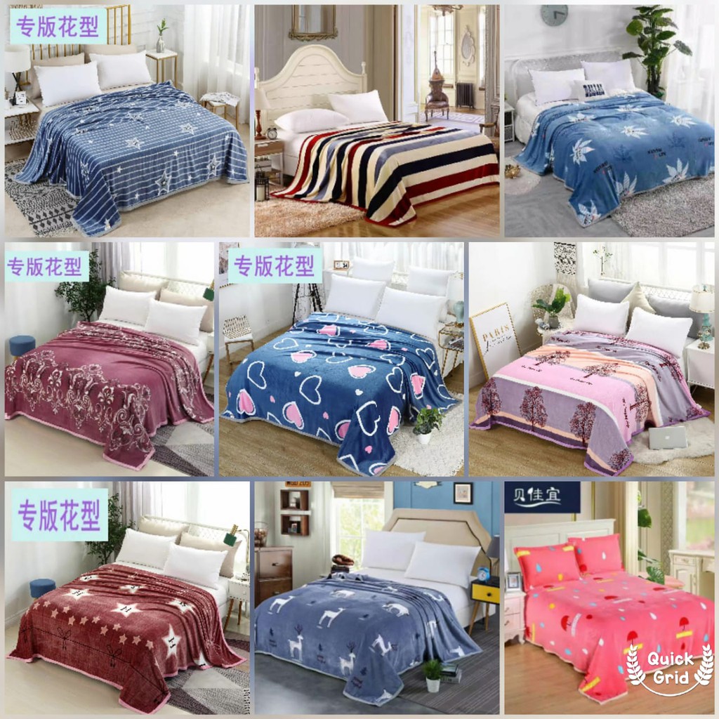 Selimut Bulu Super Tebal Ukuran Jombo 200x230 Motif Keren Terlaris Super Halus Lembut List Impor-Random Cowo 200list