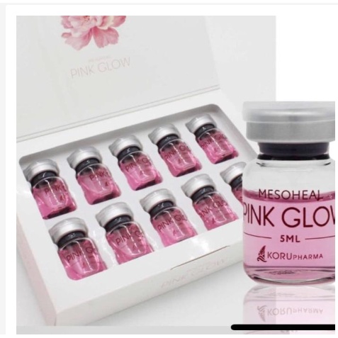 Ecer PINK GLOW Mesoheal Serum Advanced Whitening Cocktail Glowing Ori