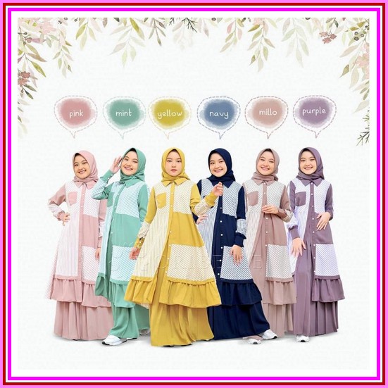 Gamis Eliza Terbaru/Baju Gamis Anak Perempuan Usia 3-5 Tahun Terbaru Stelan Anak Perempuan 8-11 Asle