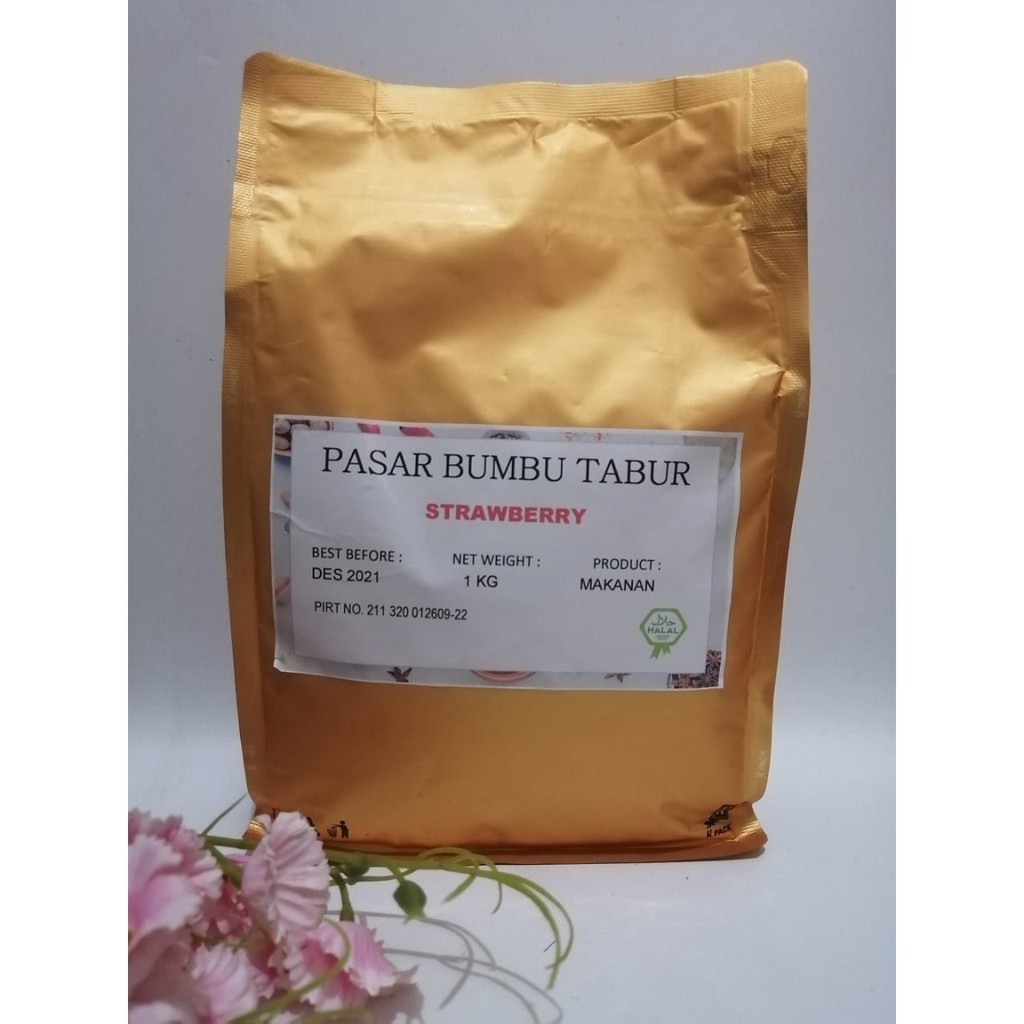 

BUMBU TABUR RASA STRAWBERRY 1 KG BUBUK MAKANAN ENAK MURAH HALAL
