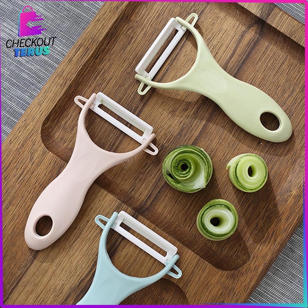CT C442 Talenan Pisau Pengupas Buah Dan Sayur Pisau Set Keramik 3 in 1 Serbaguna Knife Peeler Fruit Chopping