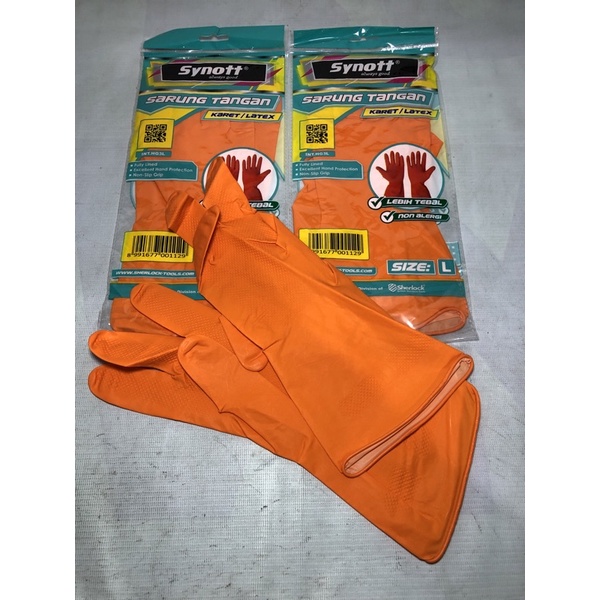 sarung tangan latex / sarung tangan karet cuci piring / sarung tangan industrial / sarung tangan latex synott / sarung tangan karet