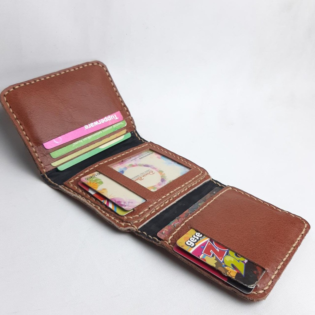 Dompet kulit sapi asli fullup handmade warna tan asli garut