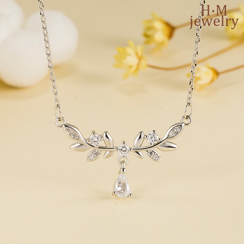 Laurel Kalung Rantai Liontin Bentuk Dauntetesan Air Untuk Hadiah Wanita 2022