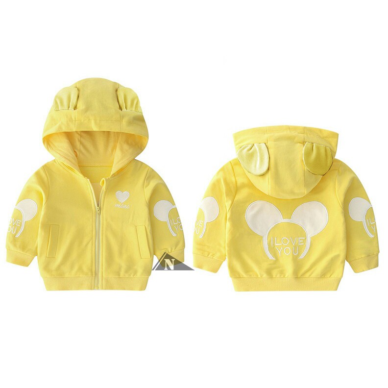 Baju Anak Jaket Hoodie Boy/Girls Mkey Mouse A025 usia 3-5 tahun MS