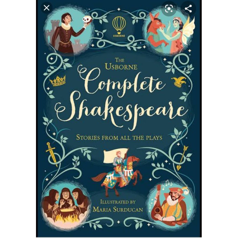 The Usborne book Complete Shakespeare buku Novel Sastra Puisi Hard cover tebal komplit import book