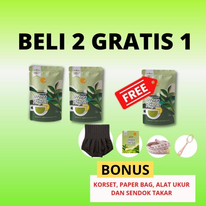

[ COD ] Greentoxtea Teh Pelangsing (Buy2 Get1 FREE) GARANSI SALE Kode 1410