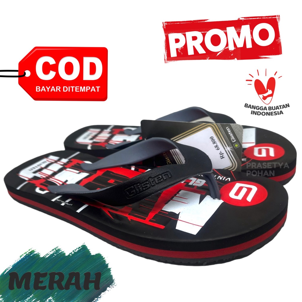 Sandal Pria Distro Keren Harga Terjangkau - Sendal Jepit Pria Distro Nyaman Digunakan