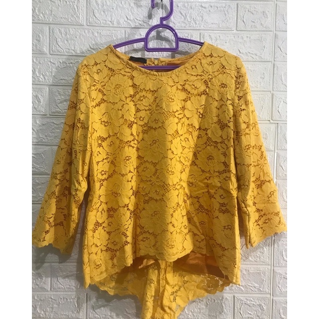 Preloved Brokat Kuning Mustard Bigsize by ndoroayu_id