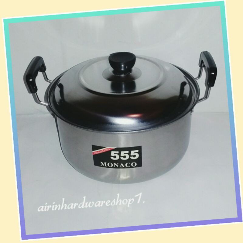 Panci stainless steel 20 cm merk 555 | panci pemasak sayur panci masak air