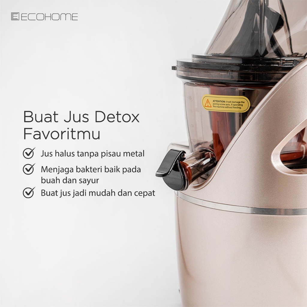 Ecohome Slow Juicer Big Mouth