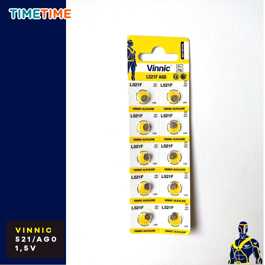 Baterai Vinnic LR521 521 Battery Original 1,5V