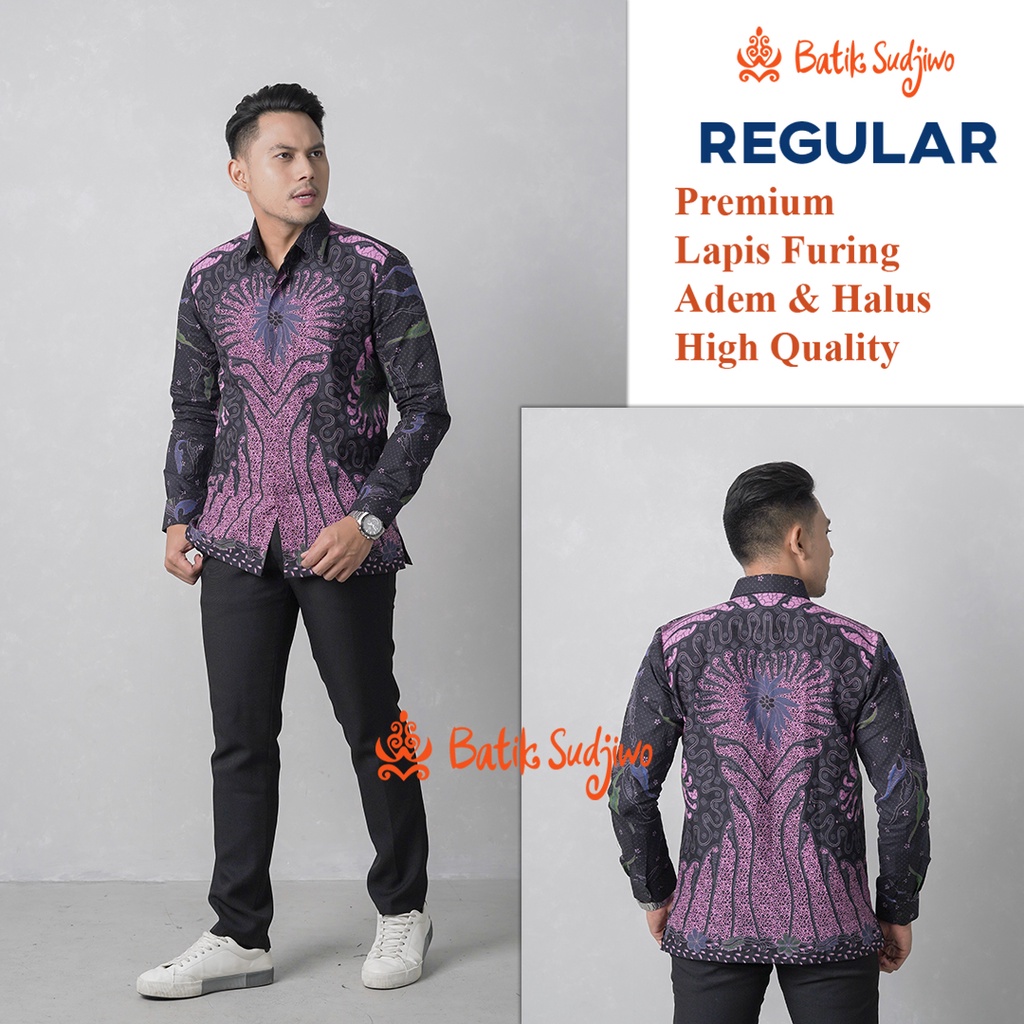 Kemeja Batik Pria Lengan Panjang Slimfit Lapis Furing Premium 1024