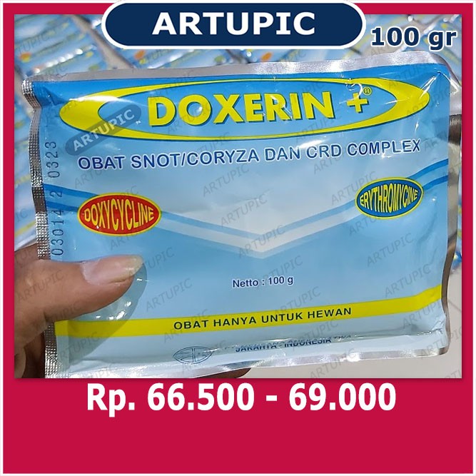 Doxerin Plus 100 gram Obat Unggas Ayam Snot Coryza CRD Pernafasan Complex Mensana Artupic