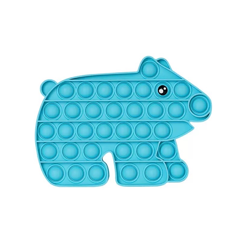 DELUNASHOP/ Pop it Tebal fidget/Mainan popit Mainan anak anti stress pop it rainbow jumbo tetris pop it-🐻 bear