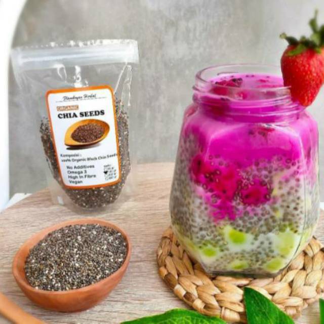 

Chiaseeds Organik 100gram / Black ChiaSeed 100% Original / Chia Seeds