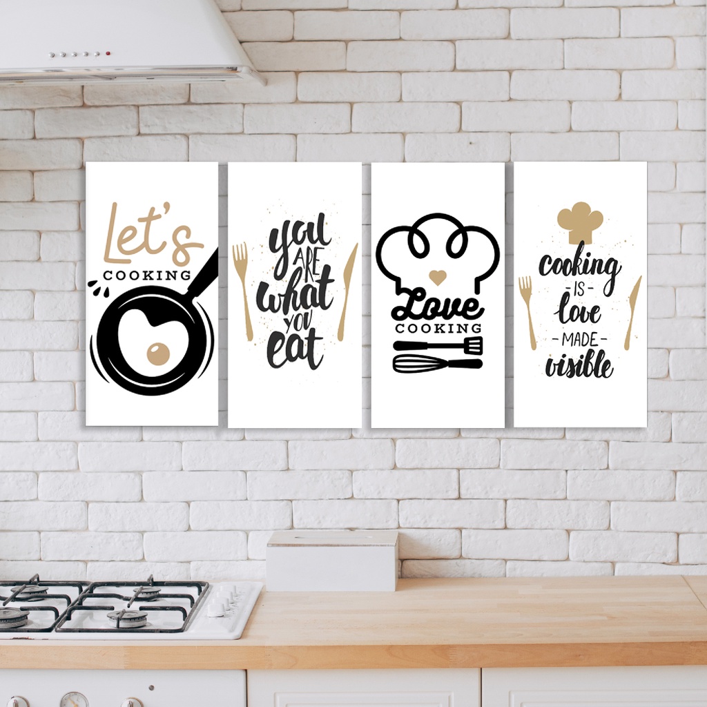 Dekorasi hiasan dinding Poster kayu Pajangan dinding Kitchen/ Wall Decor Dapur (COOK06)