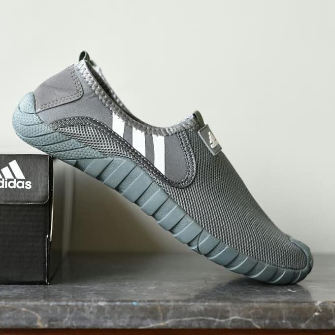 Sepatu Adidas Jawpaw Slip On Grade Ori Sport Outdoor Full Abu Putih