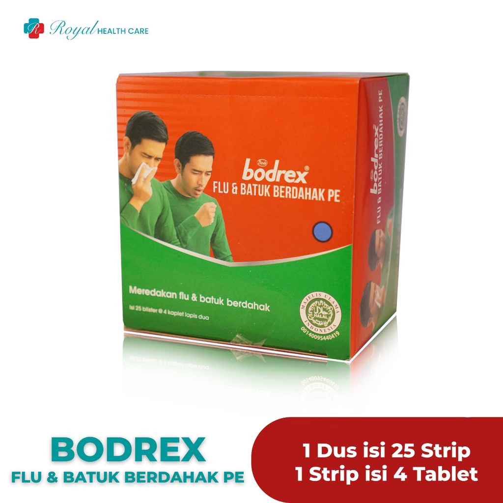 BODREX FLU DAN BATUK BERDAHAK PE BOX 100 TABLET