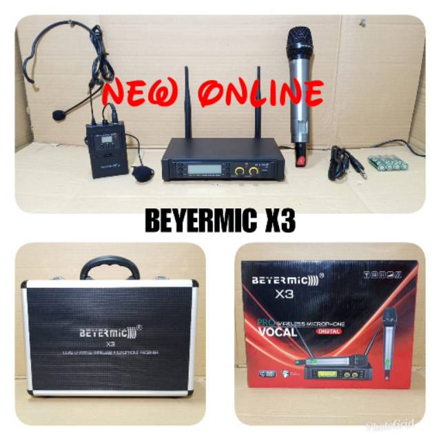 Mic wireless BEYERMIC X3 mic pegang jepit headset