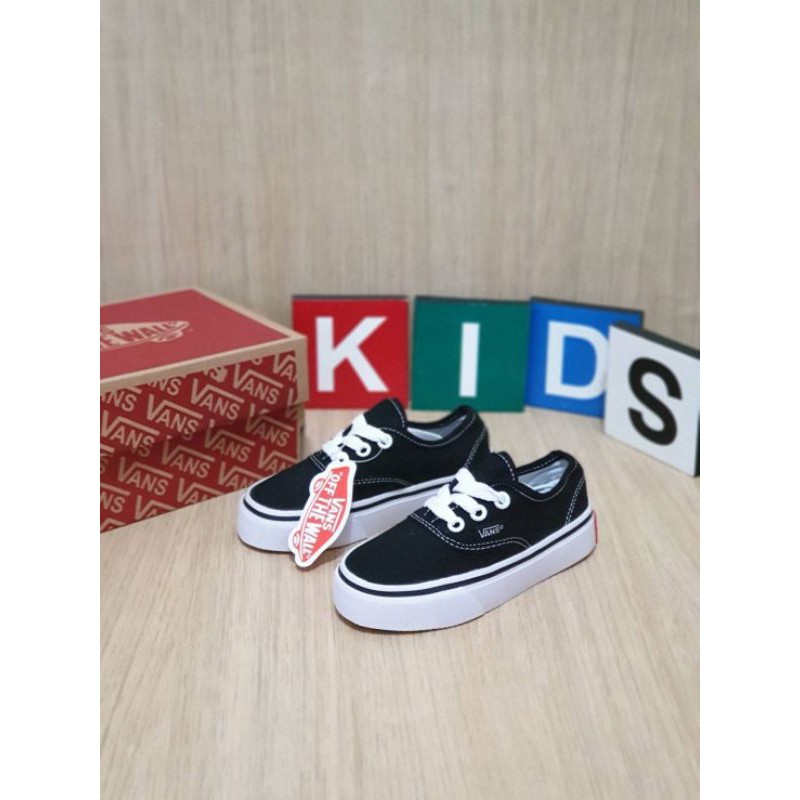 SEPATU ANAK VANS HITAM PREMIUM QUALITY VANS KIDS AUTHENTIC MURAH