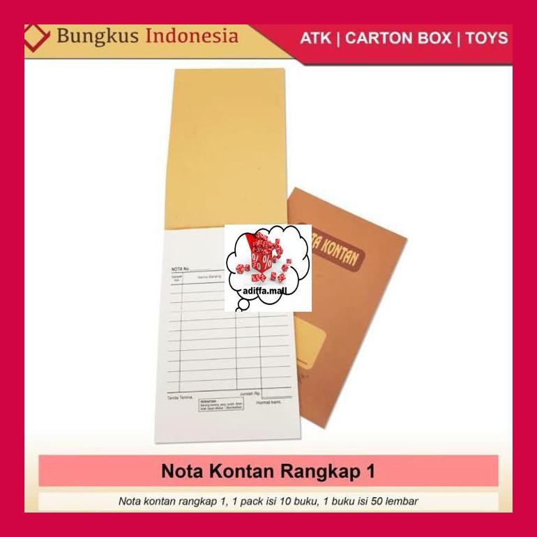 

474S0T5D Nota Kontan Rangkap 1 1Pak Isi 10 Buku Mytpjd80E