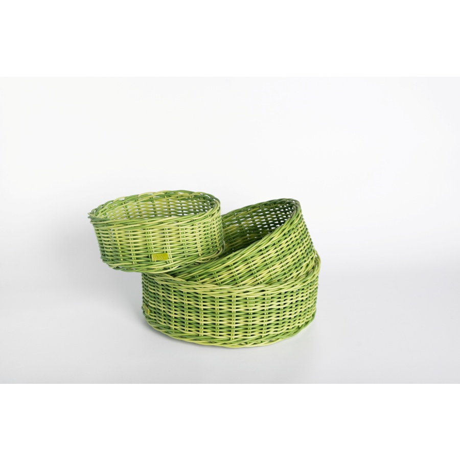 Low Cylinder Nesting Basket in Fresh Green - Double Xtra Large