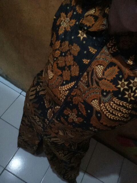 Maxi Cardi Batik Outer Wear Long Vest Sogan Series #2 Longvest Ethnic Rompi Panjang Nirmala