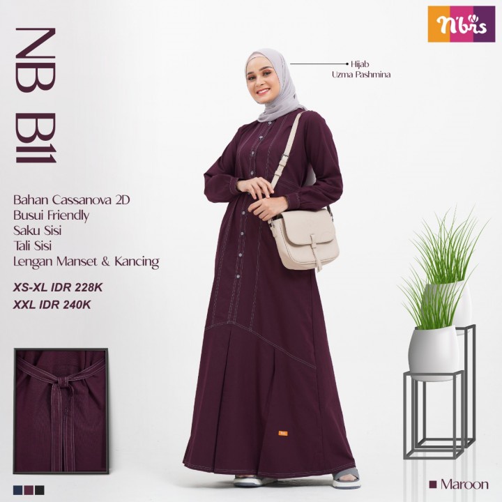 (READY STOK) GAMIS TERBARU NIBRAS NB B11