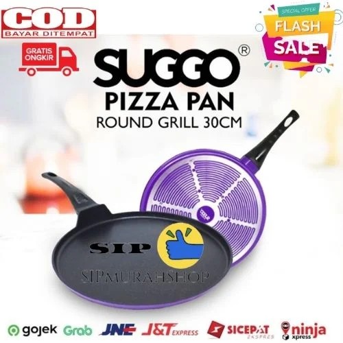 PIZZA PAN ALAT PANGGANG / ORI SUGGO ROUND GRILL PAN / MARBLE CREPE MAKER MURAH