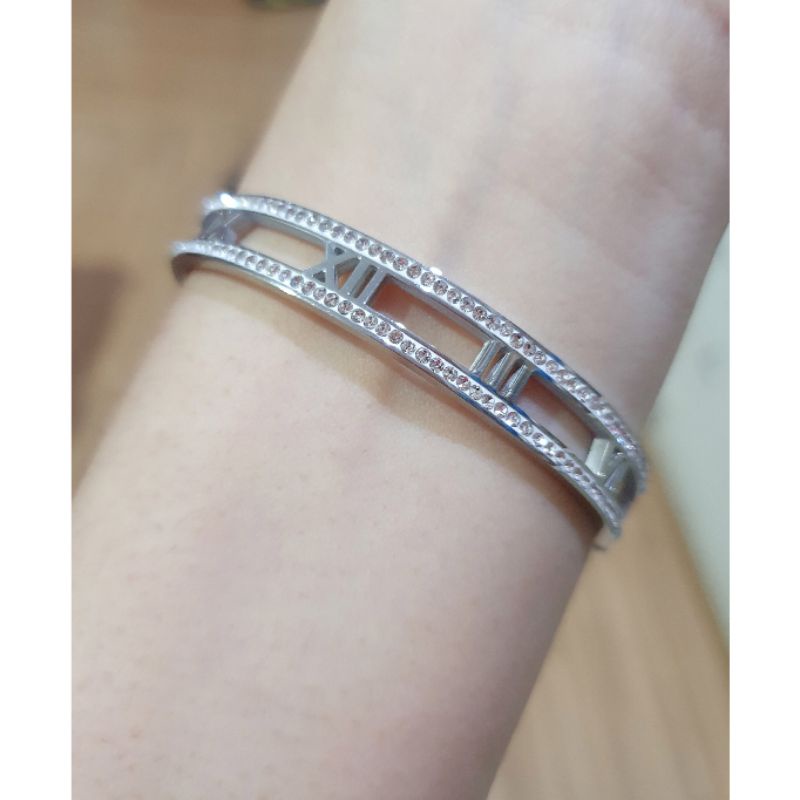 Gelang Titanium Asli Premium quality Stainless Steel Anti karat Bracelet Branded Band TG15