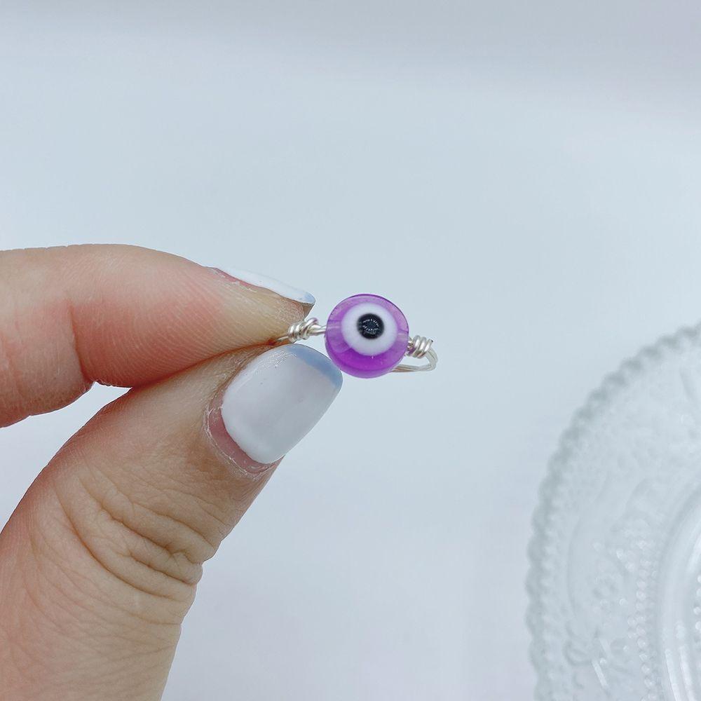 R-flower Evil Eye Ring Perhiasan Jewelry Aksesoris Kawat Tembaga Setan Cincin Sambungan Mata