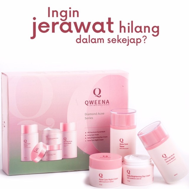 QWEENA SKINCARE | DIAMOND ACNE SERIES |QWEENA BPOM