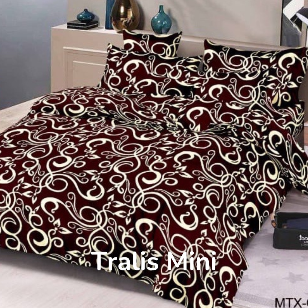 SPREI DISPERSE MOTIF KOTAK / BUNGA CUSTOM UKURAN 90/100/120/140/160/180/200 TINGGI 20/25/30/35/40