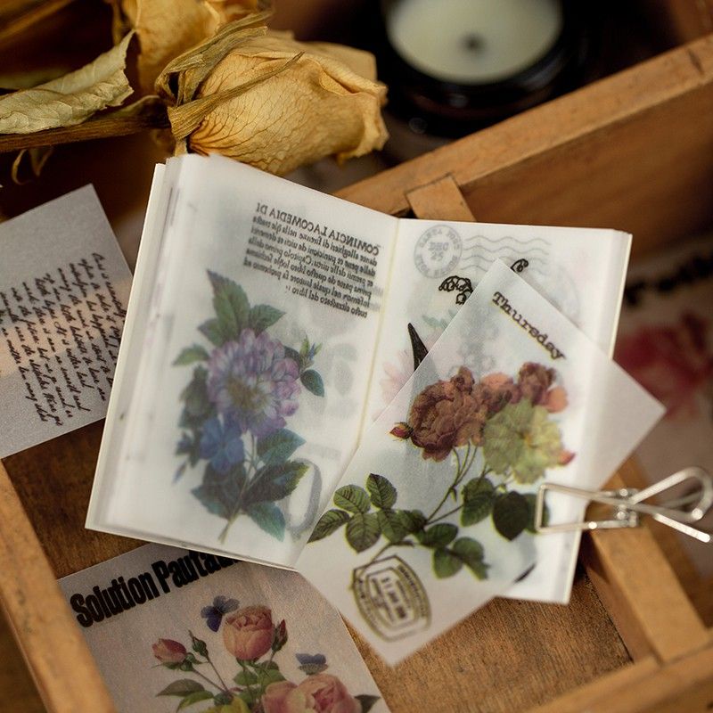 

(5 Lembar) Litmus Paper | Vintage Paper Retro Memo Pad Cards bujo 4x6cm | Decoration Sticker Paper Aesthetic