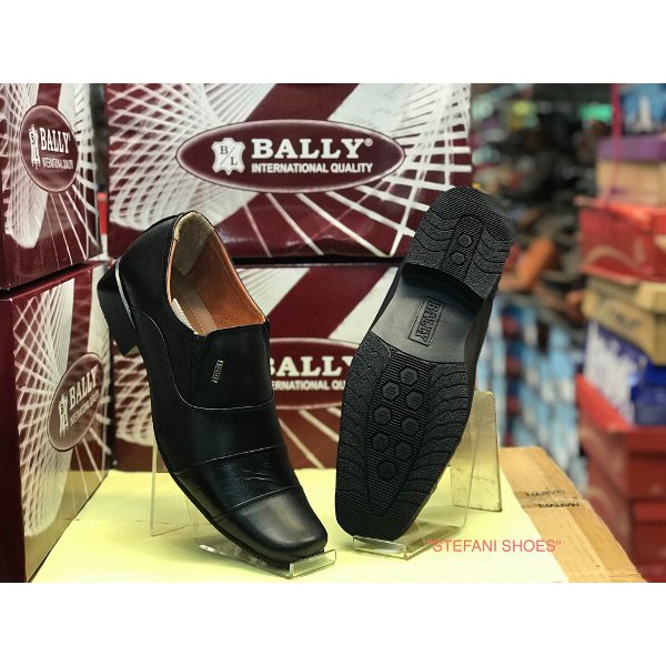 Thamcitstyle     Sepatu Pantofel Pria Kulit Bally Original Indonesia Warna Hitammmm
