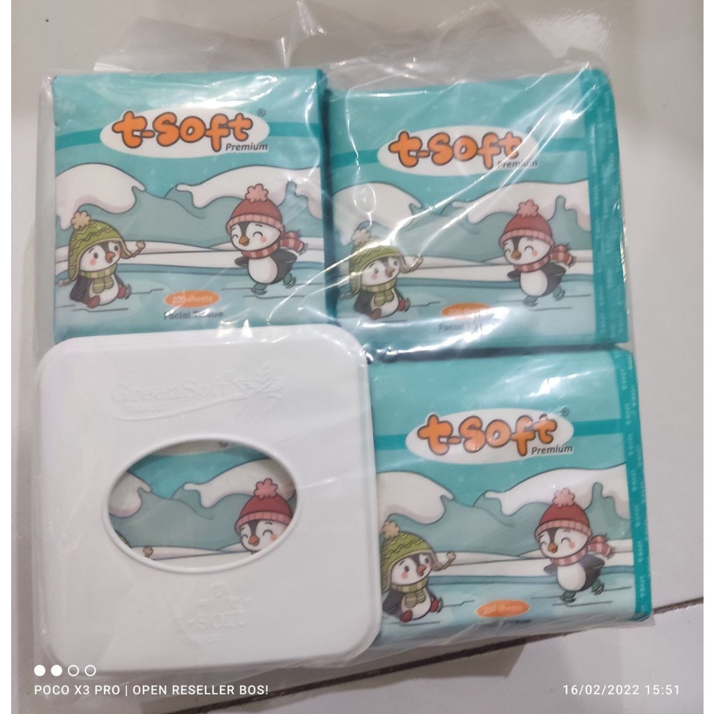 Tisu T-soft Pop Up 200's Premium Branded