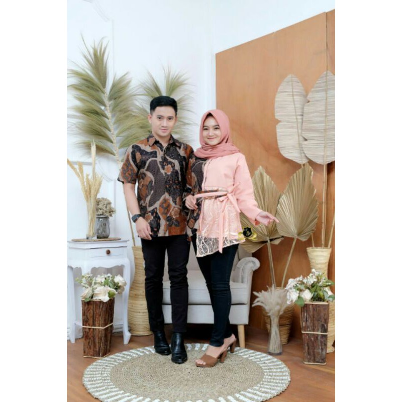 couple batik tunangan/dress batik modern