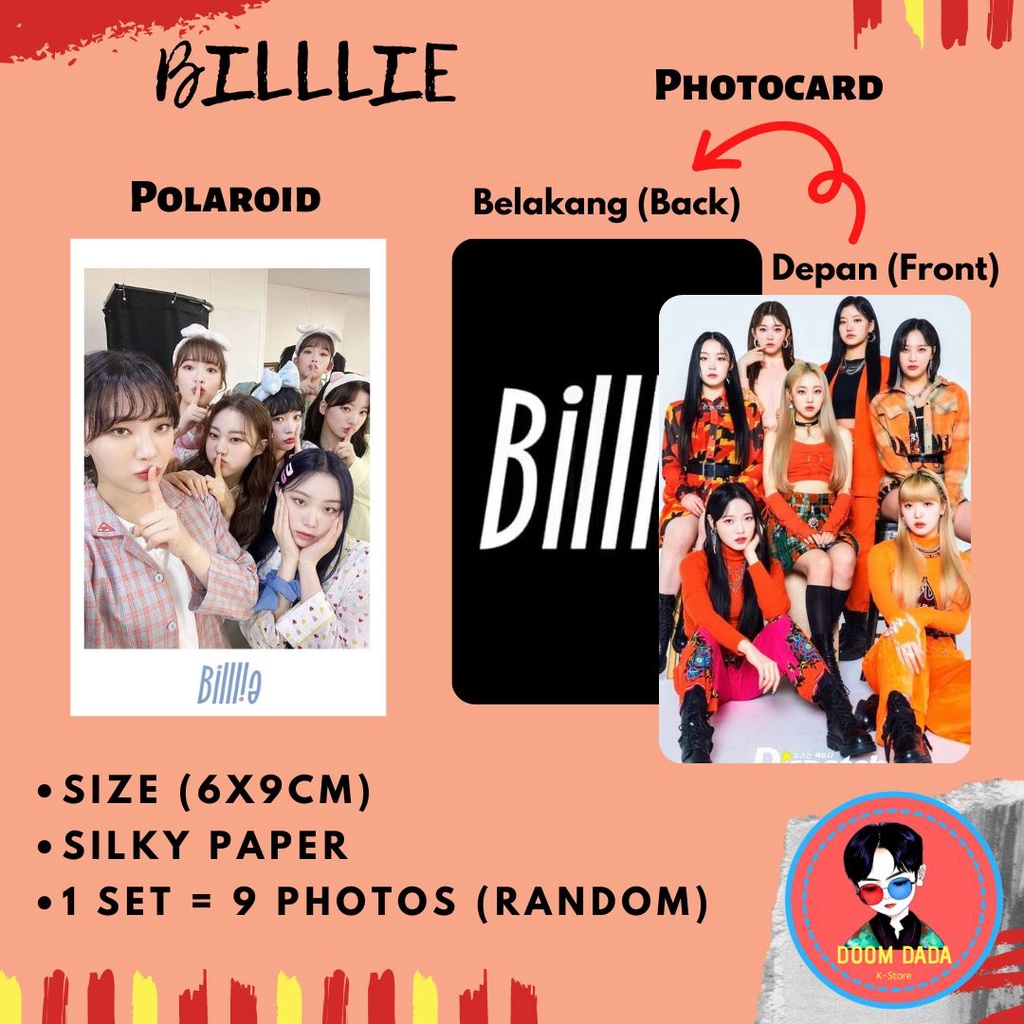 Polaroid Billlie Moon Sua Tsuki Sheon Haruna Siyoon Suhyeon Haram / Photocard Billlie KPOP