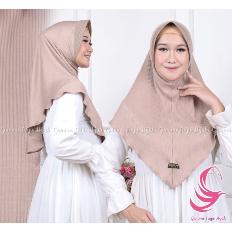 Bergo plisket lidi/bergo plisket instan