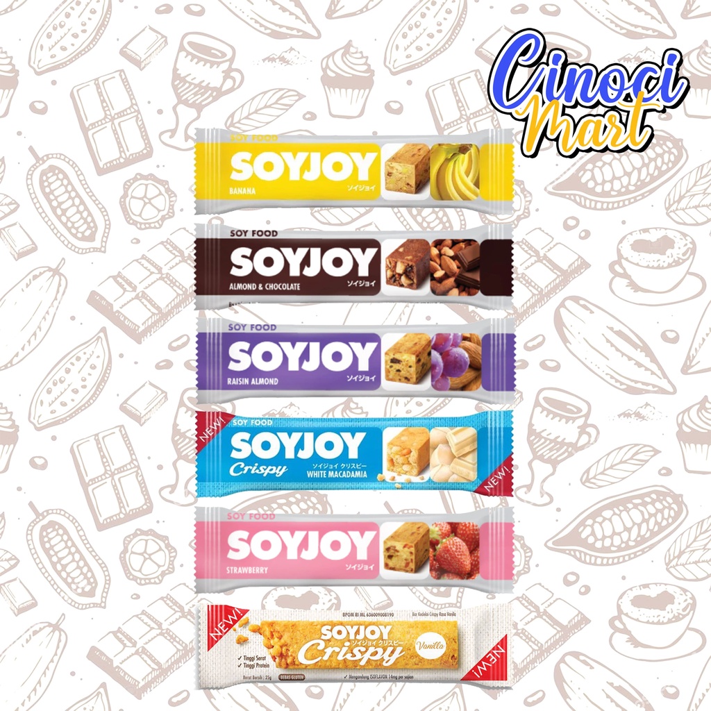 

SOYJOY Almond & Chocolate/Raisin Almond/Banana/Strawberry/Crispy Vanilla/White Macadamia 30g