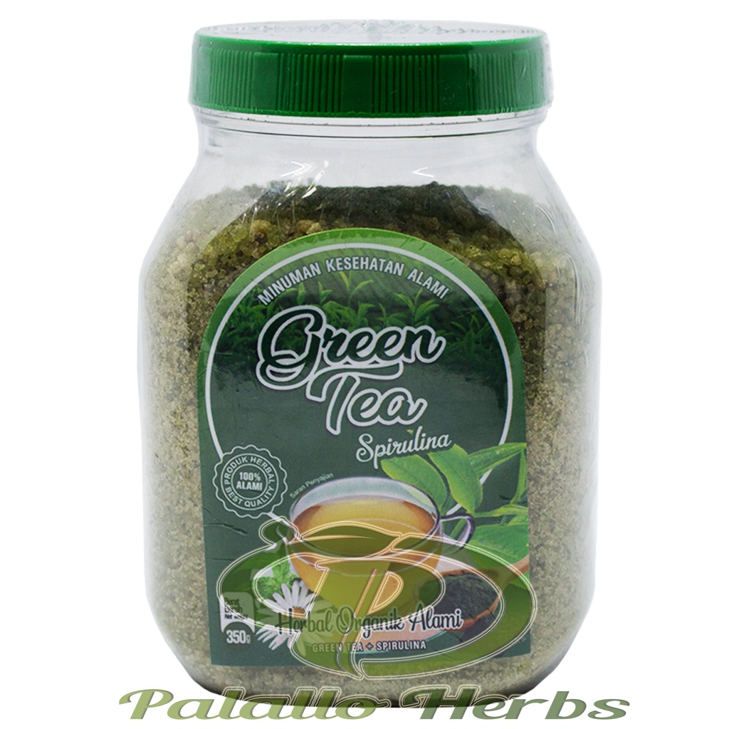 Jahe merah GREEN TEA spirulina Anugerah Kemasan Toples 350 gram