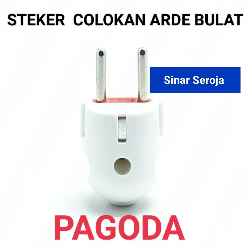 Steker Arde Bulat pagoda / Colokan Bulat Pluto Mitsui MB 261 Kuningan